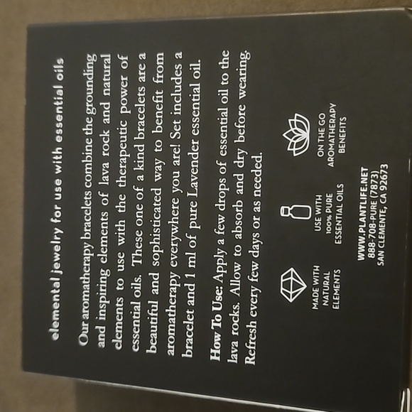 PlantLife 🪴 🌱 Aromatherapy Bracelet w 100% Pure Lavender Essential Oil - Picture 3 of 4